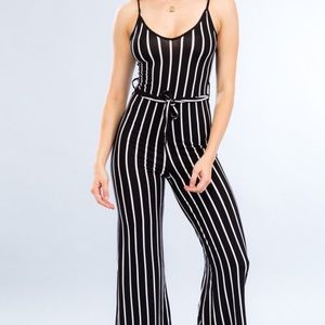 Wide-Leg Jumpsuit - A stretch knit jumpsuit